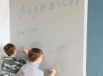 изображение к статье Магнитно-маркерная стена в детской комнате