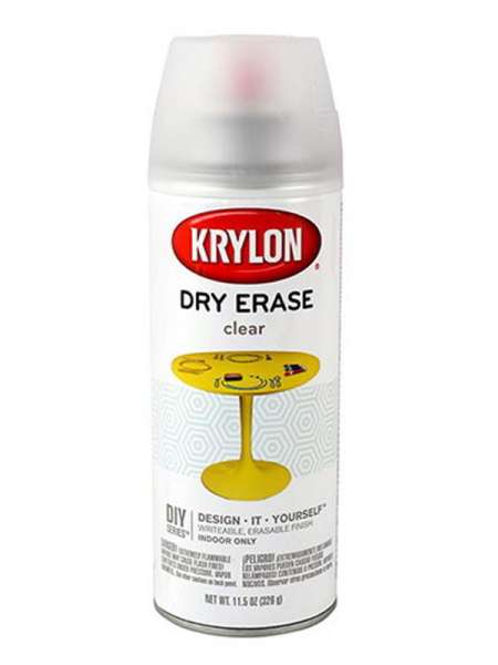Купить в Минске: Маркерная краска Krylon Dry Erase (спрей белый) на 0,7 м.кв.